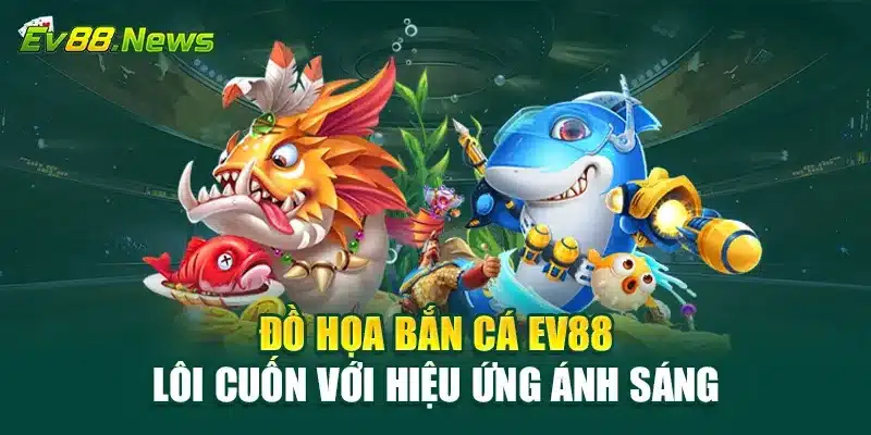 Đồ họa Bắn Cá EV88 lôi cuốn với hiệu ứng ánh sáng
